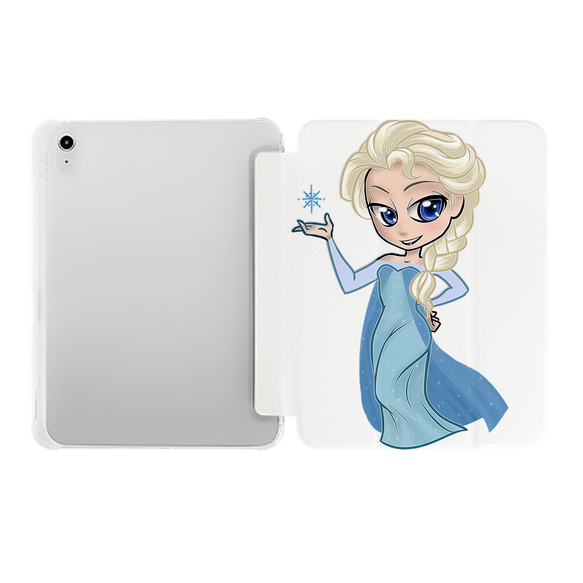 （画像用） アナと雪の女王 アンナ エルサ Frozen Anna Elsa IPad ケース ペン収納付き 三つ折りスタンド PUレザー×シリコン 対応機種9.5/10.5/10.9インチ